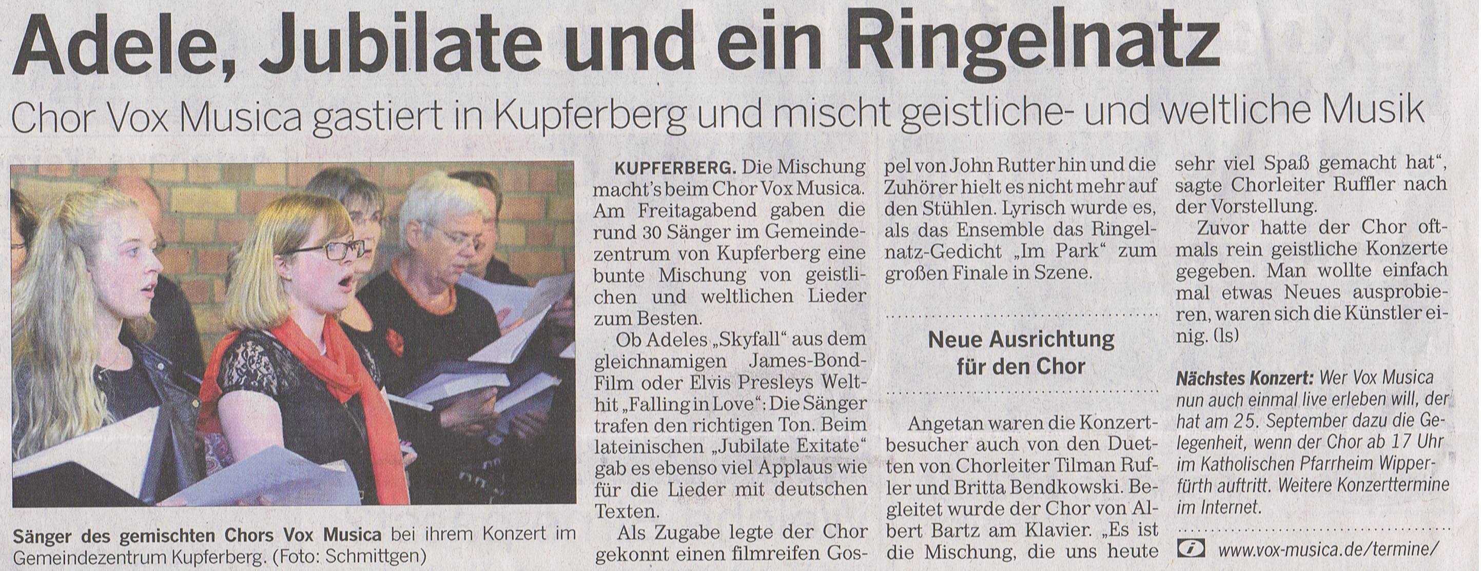 05.07.2016 Bergische Landeszeitung 
